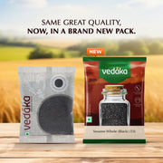 Amazon Brand - Vedaka Sesame Whole (Black Til) | 100 g | Ideal for Tempering (Tadka), Garnishing & Baking | No Artificial Preservatives