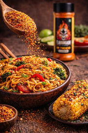 Laajawab Flavourgasm Mr. Pinehead Seasoning 80g | Tangy Fruit & Chaat Masala with Pineapple Essence 