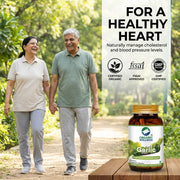 Organic Wellness Garlic 90 Veg Capsules | Organic Allium Sativum, Odour-Friendly | Cholesterol, BP &
