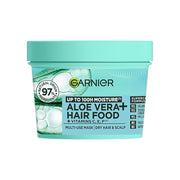 Garnier Fructis Aloe Vera Hair food - 100h Moisture Multi-UseMask, For Dry Hair Scalp - Aloe Vera Vitamins C, E, F - Cruelty Free International Vegan - 400ml.