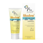 Fixderma Shadow Sunscreen SPF 50+ Gel for Oily Skin | Sunscreen for Body & Face | Broad Spectrum Protection from UVA & UVB | For Women & Men | Non Greasy & Water Resistant - 40gm