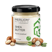 Merlion Naturals Shea Butter 150g Glass Jar | Pure & Unrefined | Raw & Cold Pressed | For Skin & Hai