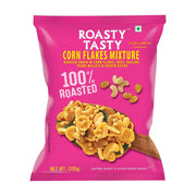 Roasty Tasty Cornflakes Mixture Roasted Namkeen 200g | Palm Oil Free Snack | Replacement of Fried | Ideal Millet Snack | Low Calorie Namkeen - No Cholesterol, No Transfat Diet Mixture Millet Snacks Items | Roasted Chivda Cornflakes | Healthy Snacks