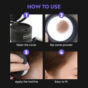 Varniraj Black Hair Root Touch Up Powder 4g | Instant Grey Root Cover & Hairline Shadow Powder | Wat