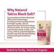 Natural Tattva Black Salt – Natural Aroma & Authentic Taste for Everyday Cooking, Perfect for Raita, Chaats & Salads (500 g)