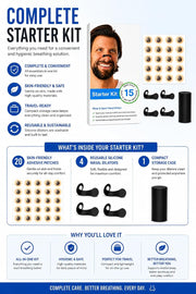 ANTIL'S Magnetic Nasal Dilator Kit | Reusable Anti Snoring Nose Clip with 20 Adhesive Magnetic Patches & Storage Case | Improves Airflow for Sleep, Running, Gym & Sports