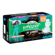 Whisper Bindazzz Nights XXXL Sanitary Pads (10 Pads) | Up to 0% Leaks All Night | 75% Longer with Wi