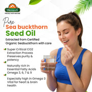 Biosash Sea Buckthorn Seed Oil Capsules 30 Caps | CO2 Extracted from Certified Organic Berries | Ome