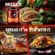 Ching's Chilli Oil Crunchy 170g | Drizzle, Stir, Spread | Real Garlic, Onion & Chilli Flakes | For N
