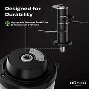 CÜRAA Chopper Electric for Kitchen | ChopLab Pro By Chef Sanjyot Keer | Compact Electric Chopper for Vegetable Chopping & Meat Mincing | Stainless Steel 4-Plane Blades | Black