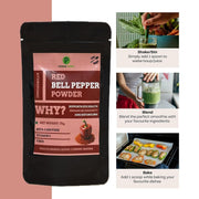 PODDAR FARMS® Premium Red Bell Pepper Powder | 100% Pure & Natural | Organic, Vegan, Non-GMO, Gluten-Free | Nutrient-Rich Superfood for Cooking, Seasoning & Smoothies | Hydroponically-Grown | 75 grams (1)