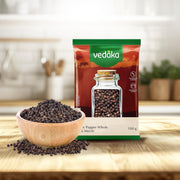 Amazon Brand - Vedaka Black Pepper Whole (Kaali Mirch) |100 g | Bold Flavor & Fresh Aroma | Perfect for Cooking | No Added Colours | No Preservatives