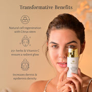 Shankara Timeless Restorative Skin Elixir - Visibly Brightens, Hydrates, Firms Skin with Ayurvedic Super Herbs and Citrus Stem Cell Technology - Facial Serum for All Skin Types - 30ml Pump Bottle