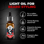 Beardo Grooming Kit for Men – Beard Wash, Beard Oil & Mustache Wax | Purifying, Hydrating & Styling Beard Care Combo | Non-Sticky Formula for Smooth, Shiny Beard – Pack of 3
