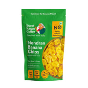 Sweet Karam Coffee Nendran Banana Chips – 500 grams | Made with 100% Coconut Oil | No Preservatives | Kerala Special Crispy, Thin Sliced Yellow Plantain Wafers | Healthy Tea Time Snack