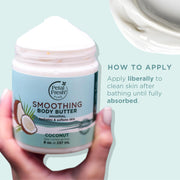Petal Fresh Pure Smoothing Coconut Body Butter 237ml | Shea Butter & Argan Oil | Non-Sticky Moisturi