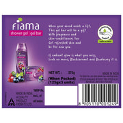Fiama Gel Bar Blackcurrant & Bearberry 375g (125g x 3) | Radiant Glowing Skin | Bathing Soap with Sk