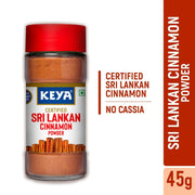 Keya Sri Lankan Ceylon Cinnamon Powder 45g | Dalchini Powder | Non-Cassia | 100% Pure & Natural | No