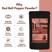 PODDAR FARMS® Premium Red Bell Pepper Powder | 100% Pure & Natural | Organic, Vegan, Non-GMO, Gluten-Free | Nutrient-Rich Superfood for Cooking, Seasoning & Smoothies | Hydroponically-Grown | 75 grams (1)
