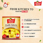 Chokhi Dhani Ready to Eat Kadhi Pakora 300g | Heat & Eat Indian Veg Curry | Microwaveable | Authenti
