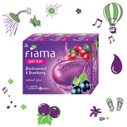 Fiama Gel Bar Blackcurrant & Bearberry 375g (125g x 3) | Radiant Glowing Skin | Bathing Soap with Sk