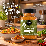 Omas Fresh No Onion, No Garlic Noodles Magic Authentic Spice Mix Masala Powder 70G | Jain Masala Best for Making Noodles, Pasta, Paratha, Wrap, 0.068 Kg