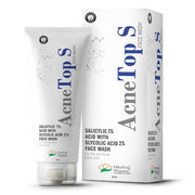 Healing Pharma - AcneTop S Face Wash with Salicylic Acid and Glycolic Acid for Oily, Dry & Acne Prone Skin | Helps to Reduce Pimples, Pigmentation & Dark Spots | Acne Face Wash For Women and Men | Dermatologically Tested - 60ml