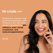 HK Vitals Glutathione 30 Veg Capsules | 500mg L-Glutathione with Vitamin C, Vitamin E & Grape Seed E