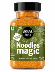 Omas Fresh No Onion, No Garlic Noodles Magic Authentic Spice Mix Masala Powder 70G | Jain Masala Best for Making Noodles, Pasta, Paratha, Wrap, 0.068 Kg
