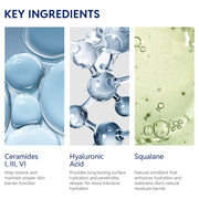 Re'equil Ceramide & Hyaluronic Acid Moisturiser 100g | Barrier Repair Cream, Long Lasting Hydration for Normal to Dry Skin