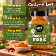 Omas Fresh No Onion, No Garlic Noodles Magic Authentic Spice Mix Masala Powder 70G | Jain Masala Best for Making Noodles, Pasta, Paratha, Wrap, 0.068 Kg