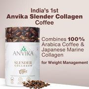 Slender Collagen Coffee with Marine Collagen Peptides, Garcinia Cambogia & L-Carnitine | Supports Weight Management, Boost Metabolism | Real Coffee Flavor | 150g