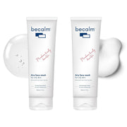 Becalm Daily Salicylic Acid Face Wash for Oily and Acne Prone Skin | Airy face wash for Men & Women | Soap & Sulphate free | Oil, Acne, Dullness, Pore control | Microbiome friendly | With Quaternium - 73 & Prebiotic | No fragrance