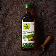 Tata Simply Better Pure & Unrefined Cold Pressed Mustard Oil,Naturally Cholesterol Free, 1L, Rich Aroma & Flavour of Real Mustard Seeds, A1 Grade Mustard Seeds
