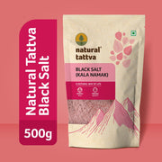 Natural Tattva Black Salt – Natural Aroma & Authentic Taste for Everyday Cooking, Perfect for Raita, Chaats & Salads (500 g)