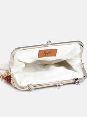 Sangria Embellished Structured Sling Bag (MT)