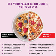 Bagrry’s Crunchy Fruit & Nut Muesli with 30% Real Fruits, Nuts & Seeds– 750G | 16 Real & Freeze Dried Fruits, Nuts, Seeds & Berries Muesli | No Candy | 38% High Fibre Oats, No Cornflakes | Fibre & Protein Rich Breakfast Cereal