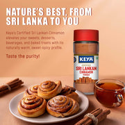 Keya Sri Lankan Ceylon Cinnamon Powder 45g | Dalchini Powder | Non-Cassia | 100% Pure & Natural | No
