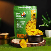 Sweet Karam Coffee Nendran Banana Chips – 500 grams | Made with 100% Coconut Oil | No Preservatives | Kerala Special Crispy, Thin Sliced Yellow Plantain Wafers | Healthy Tea Time Snack