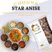 Chounk Natural Star Anise 50g (50g x Pack of 1) | Spices Whole Chakri Phool | Badiyan Phool Whole Spices with No Preservatives, No Additives