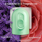 Godrej aer Plug Electric Air Freshener (Machine + 2 Refills (25ml each) | Violet Bloom | Lasts up to 120 days