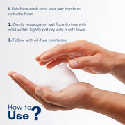 Becalm Daily Salicylic Acid Face Wash for Oily and Acne Prone Skin | Airy face wash for Men & Women | Soap & Sulphate free | Oil, Acne, Dullness, Pore control | Microbiome friendly | With Quaternium - 73 & Prebiotic | No fragrance