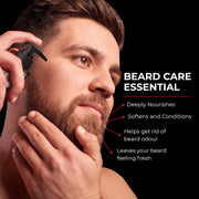 Beardo Godfather Beard Wash for men, 100ml | Aromatic, Woody Scent | Purifying & Hydrating Beard and Skin Cleaner with Avocado Oil, Argan Oil | Beard Shampoo for Clean & Healthy Beard