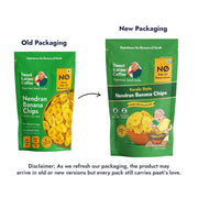 Sweet Karam Coffee Nendran Banana Chips – 500 grams | Made with 100% Coconut Oil | No Preservatives | Kerala Special Crispy, Thin Sliced Yellow Plantain Wafers | Healthy Tea Time Snack