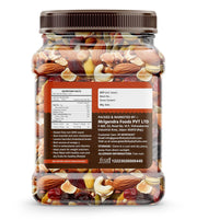 PrettyNutty Healthy Nutmix 500g Jar | Almonds, Cashews, Black Raisins, Cranberries, Black Dates & Mo