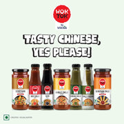 Wok Tok by Veeba Green Chilli Sauce 190g | Fat Free, No Added Colour | For Noodles, Fried Rice, Momo