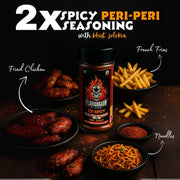Laajawab Flavourgasm 2X Spicy Peri-Peri Seasoning with Bhut Jolokia 80g | Hot & Tangy Sprinkle for F