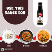 Wok Tok by Veeba Soya Sauce 220g | Fat Free, No Added Colour | For Noodles, Fried Rice, Momos & Indo