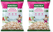 Khetika Premium Mithila Makhana 100g (Pack of 2) | Dry Fruits in Fresh, Raw Foxnut, Phool Makhana for Prasadam, Premium Lotus Seeds, Rich in Calcium, Natural & Crunchy, Fit for Fasting, Direct from Farm