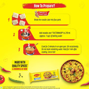 MAGGI 2-Minute Masala Instant Noodles Pack of 8 (560g) | Favourite Masala Taste | Source of Iron